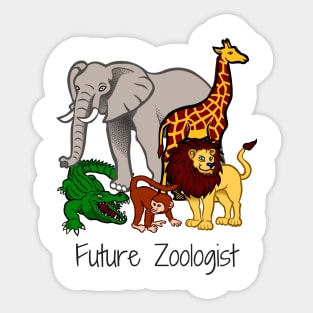 Zoologist Shirt Gift for Kids and Students Zoology Zoo Wild Animal Lion Design Sticker